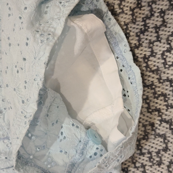Janie and Jack Pale Blue Eyelet Lined Dress Shorts Size 2 - Picture 4 of 5